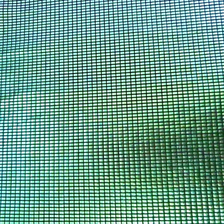 flat green foil knit fabric