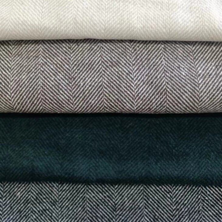Herringbone Wool Blend Fabric