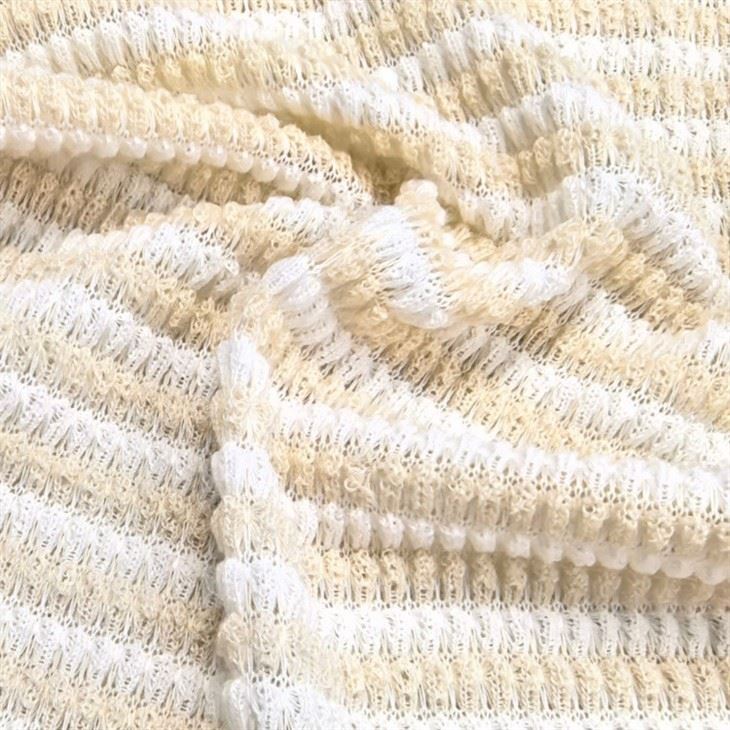 Horizontal Striped Crochet Fabric suppliers