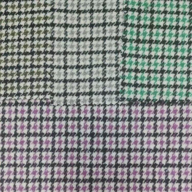 houndstooth check woven woolen fabric 2