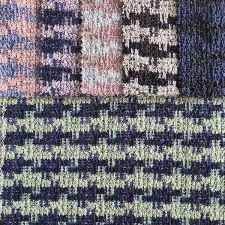 houndstooth knitted tweed fabric 2