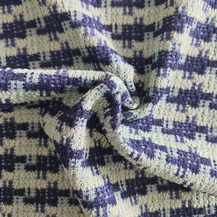 Houndstooth prjónað tweed efni