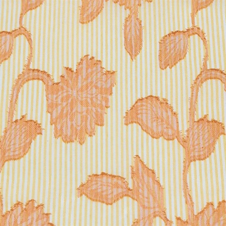 Jacquard Cut Floral Fabric