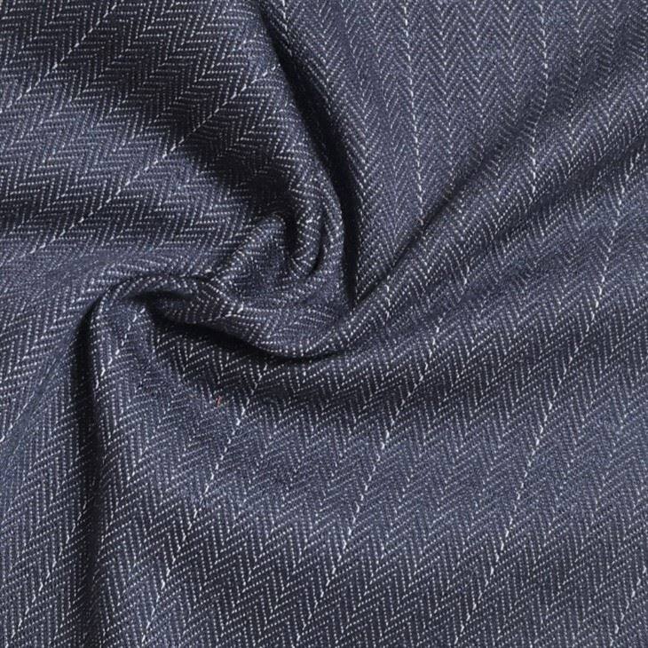 Strikket Jacquard Herringbone Imitation denimstoff