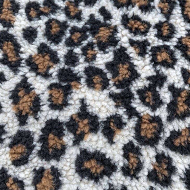 Lambswool Leopard Print Jacquard Fabric suppliers
