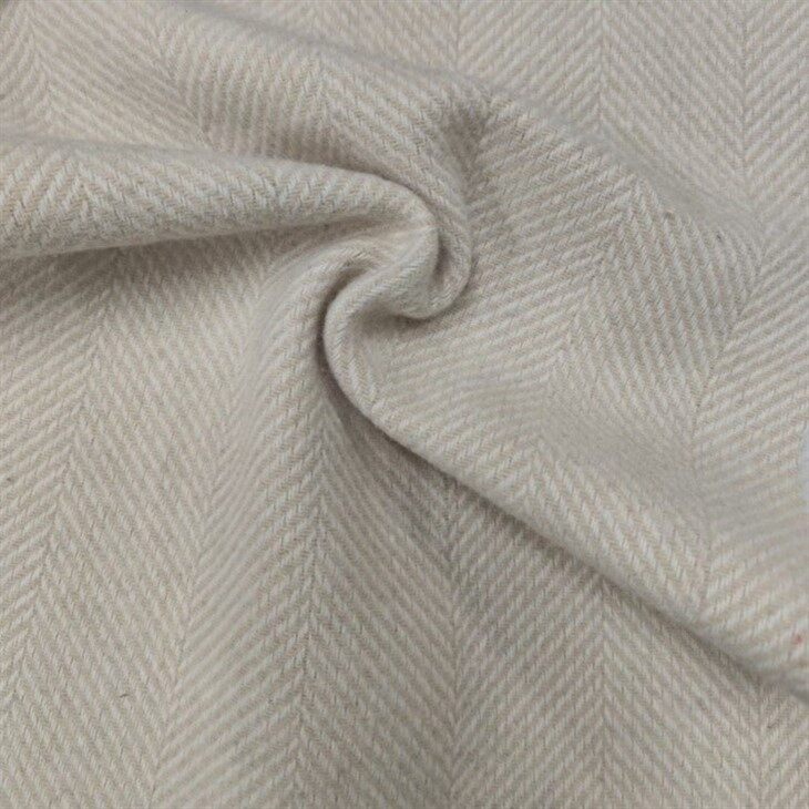 Large Herringbone Wool Fabric