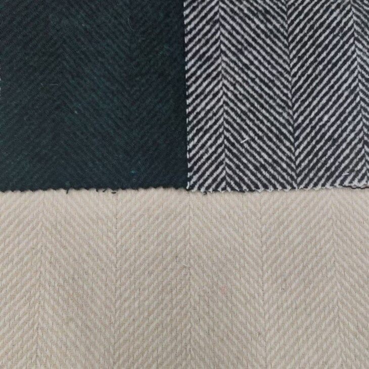 Large Herringbone Wool Fabric