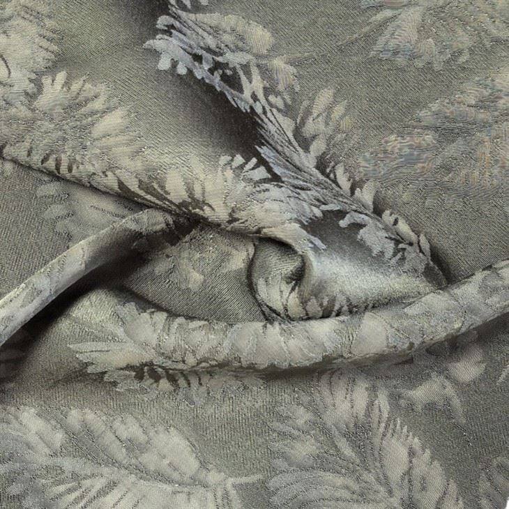 Leaf Pattern Rayon Jacquard Fabric