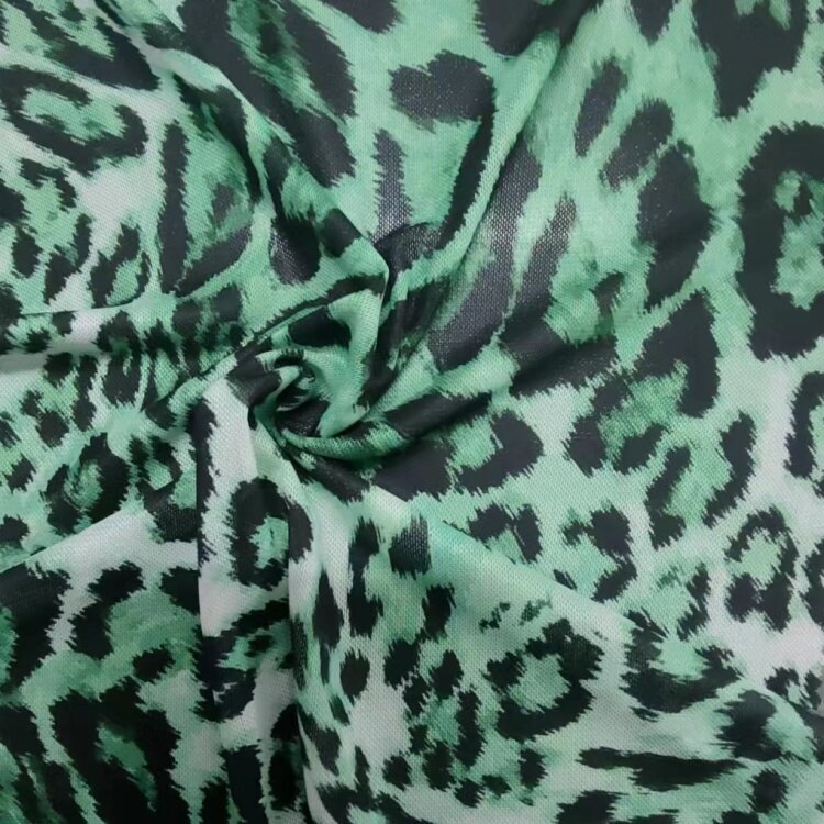 Leopard Mesh Print efni