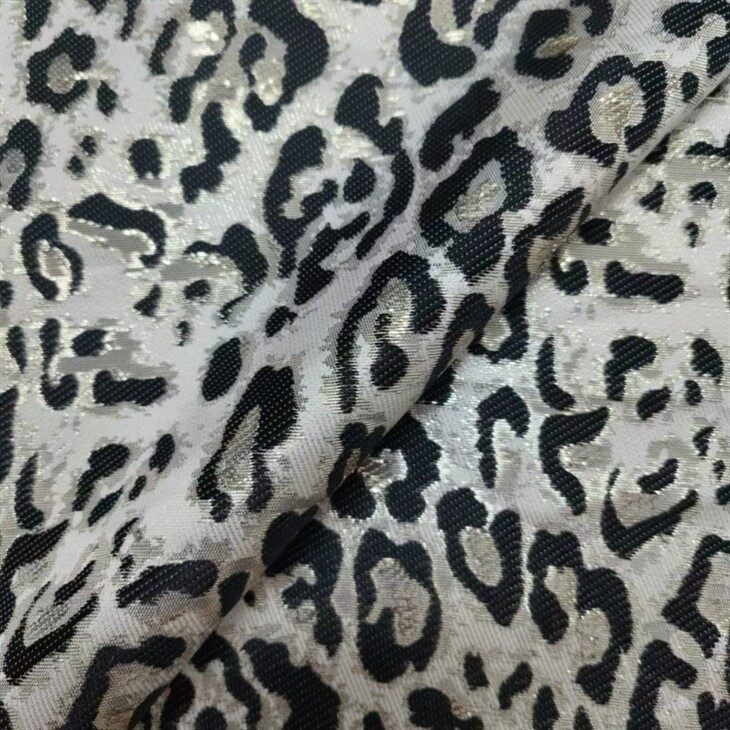 leopard metal jacquard