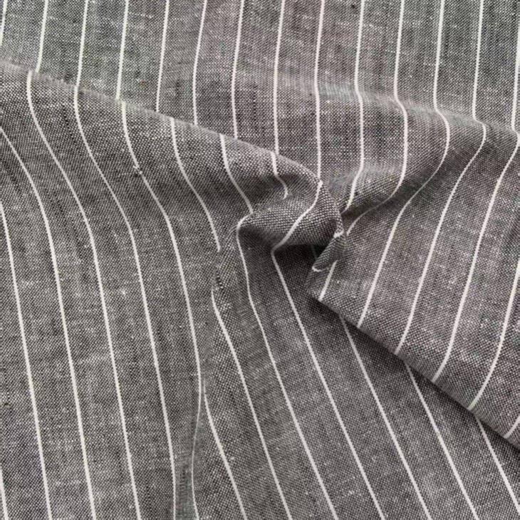 Linen Cotton Yarn-Dyed Stripe Soft Fabric
