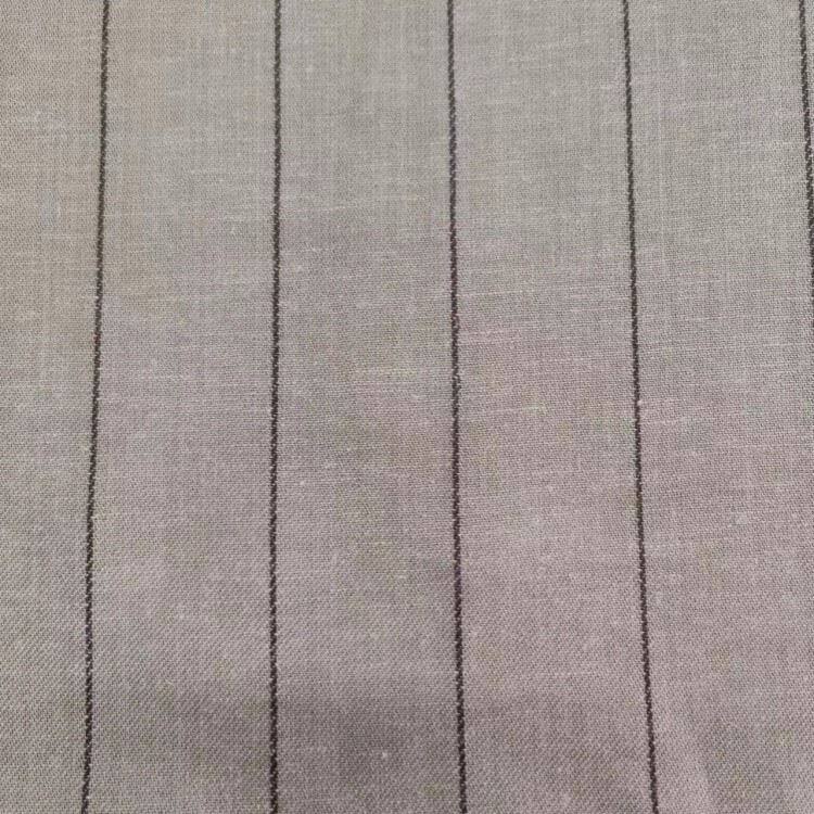 linen rayon cotton twill stripe fabric 3