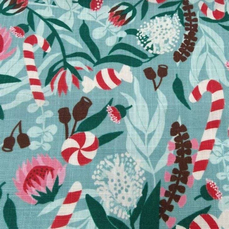 Linen Viscose Leaf Print Fabric