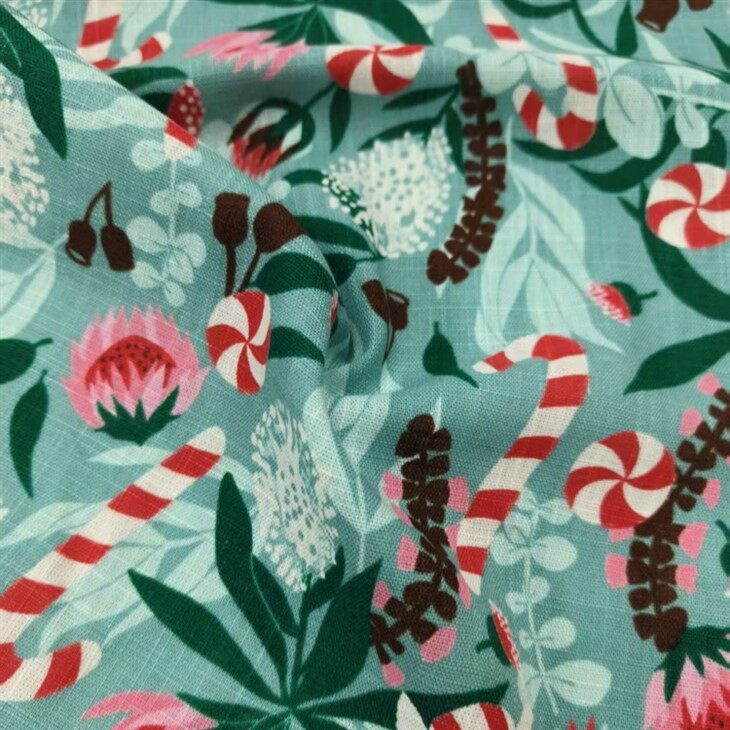 Fabraic priontála duille vioscós línéadach