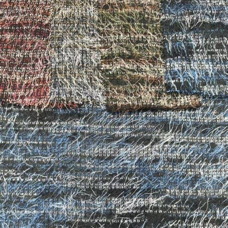 Long Pile Feather Yarn Dyed Fabric