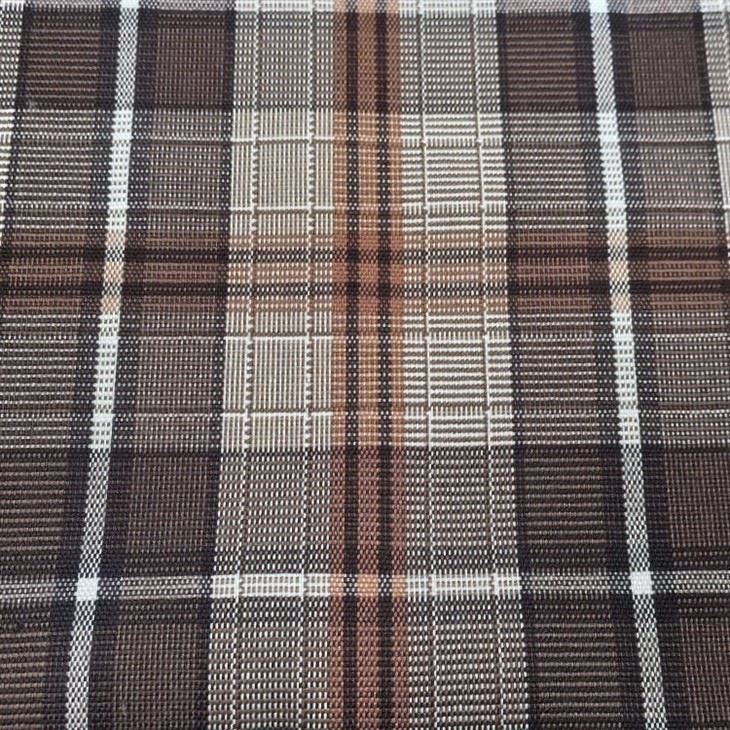 Lurex Brown Blend Check Fabric suppliers