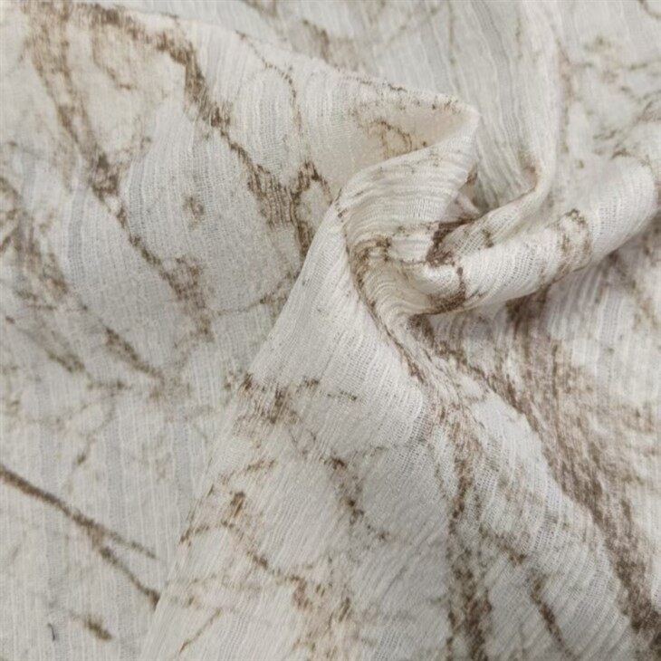 Corak marmar mencetak kain krep