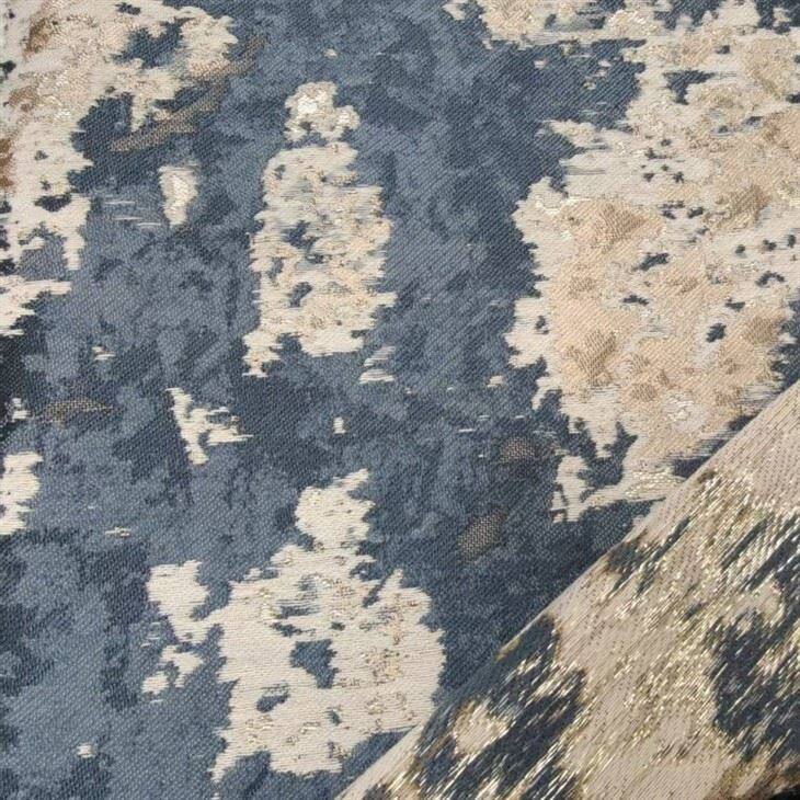 Metallic Abstract Floral Jacquard Fabric