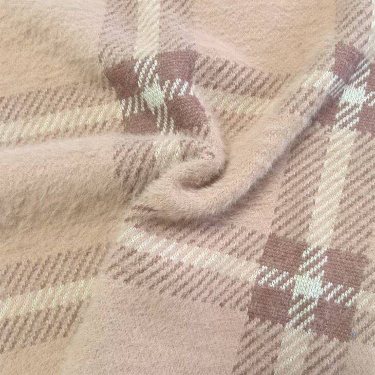 Mohair Athugaðu Jacquard Prjónaefni