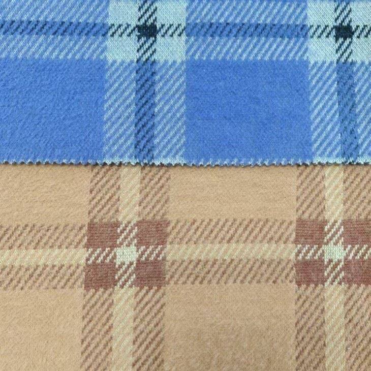 Mohair Check Jacquard Knit Fabric