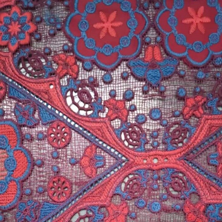 Multi-color poly embriodery