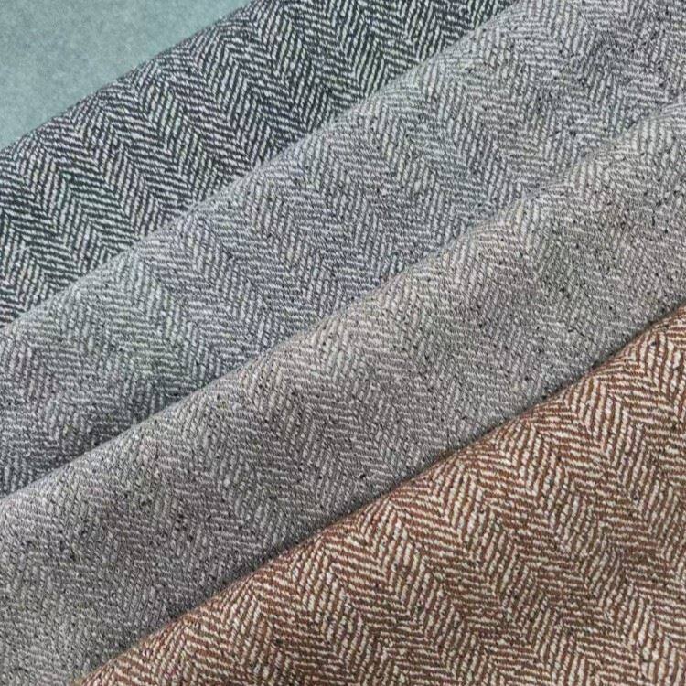multicolour poly rayon stretch herringbone fabric 2