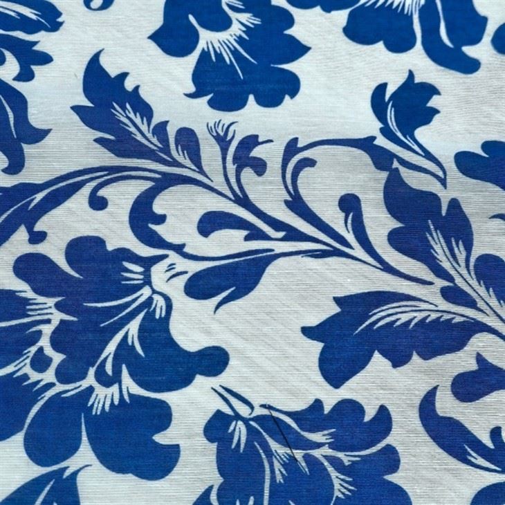 Natural Blend Porcelain Floral Fabric factory