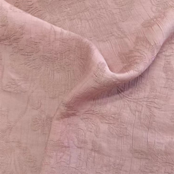 NR Peach Crepe Jacquard kangas