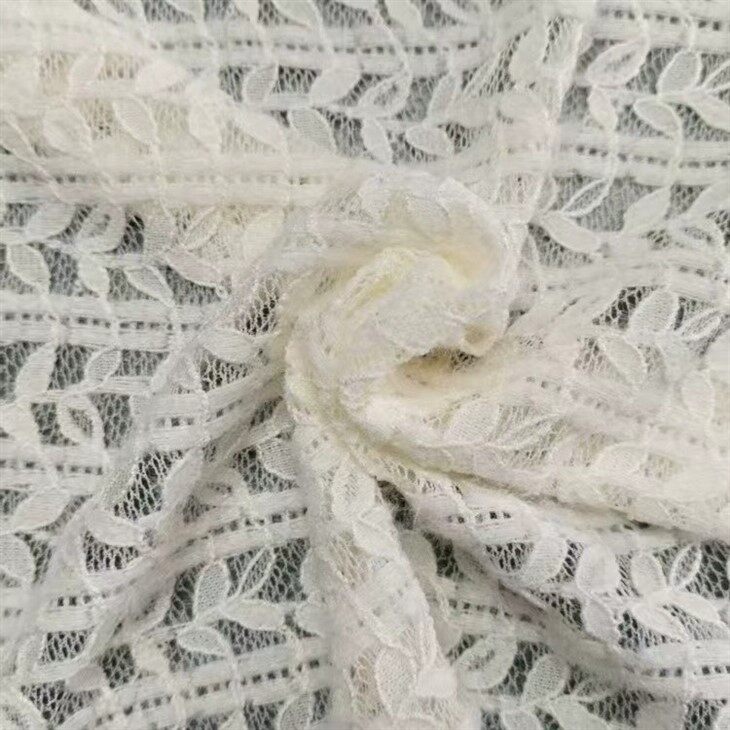 Nylon Stretch Brushed Leaf Lace Fabric suppliers