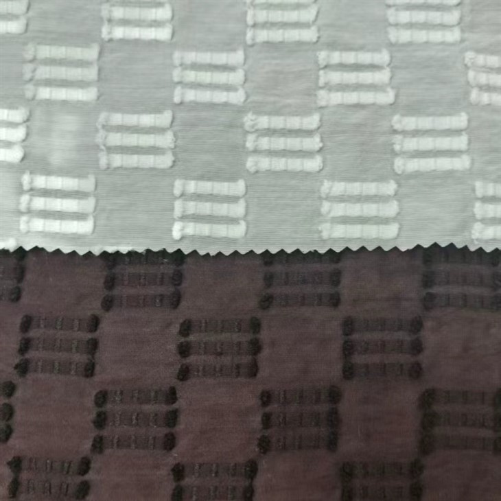 Organza Striped Check Plumetis Jacquard Fabric
