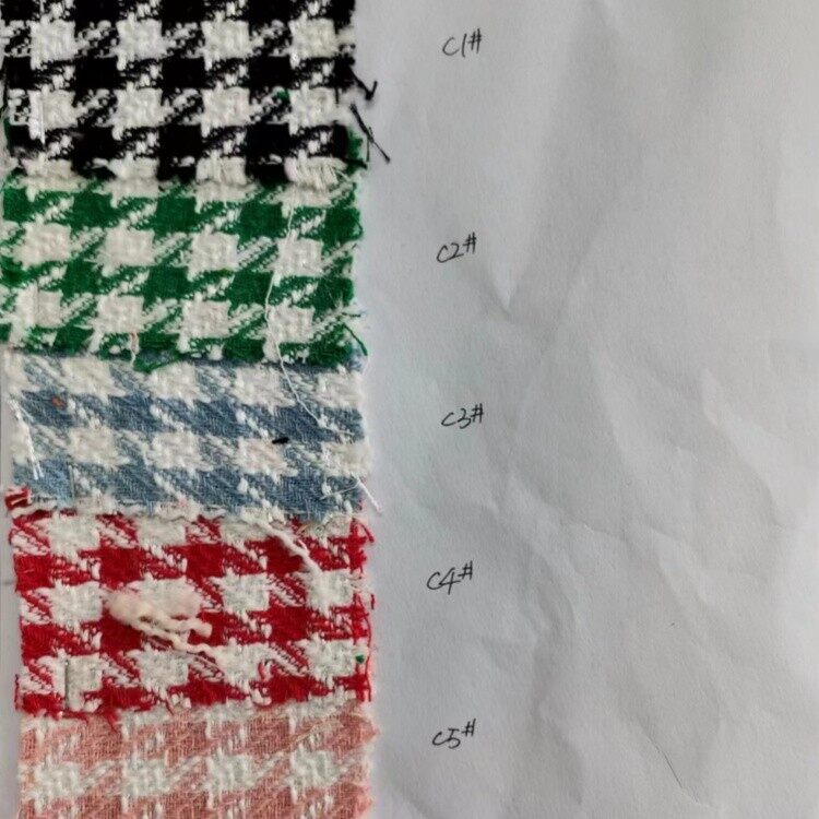 pink check chanel tweed fabric 3