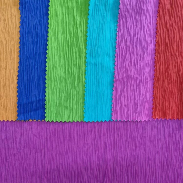 Pólý gelta hrukkuð satín