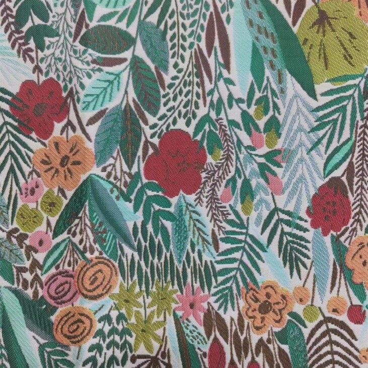 botanic plants jacquard fabric 2