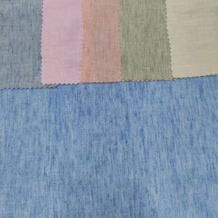 poly imitation-linen solid slub fabric 2