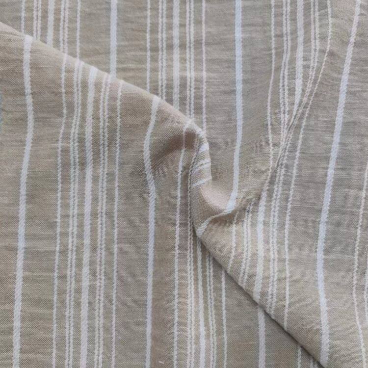 Polimēru imitācijas lina dzijas krāsots neregulāras sloksnes audums