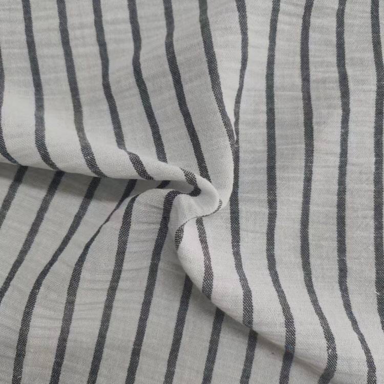 Poli İmitasyon-keten İplik Boyalı Çizgili Kumaş