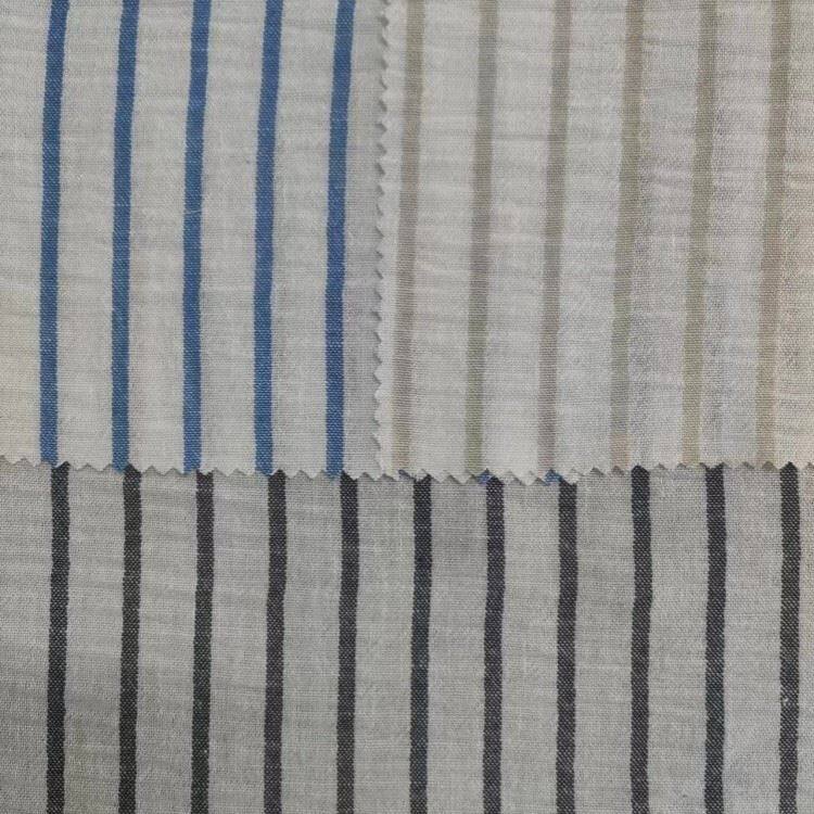 poly imitation-linen yarn dyed stripe fabric 2