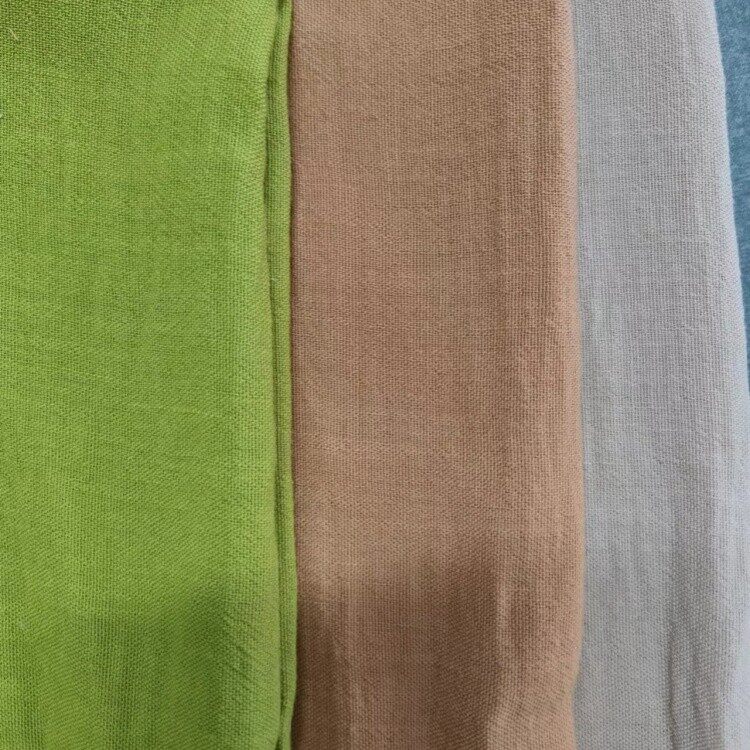 poly linen look solid fabric2