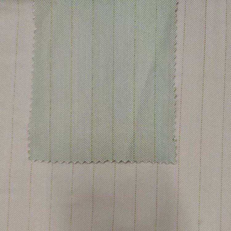 poly rayon stretch herringbone stripe gold fabric 2