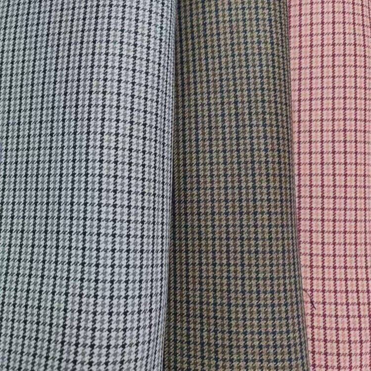 poly rayon stretch houndstooth fabric 2