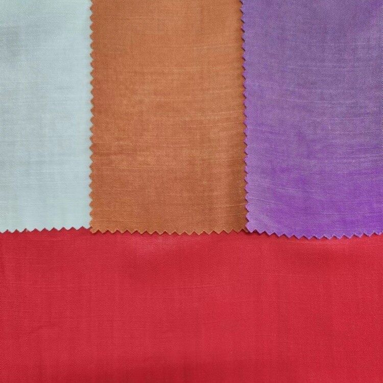 poly rayon twill slub woven fabric 2