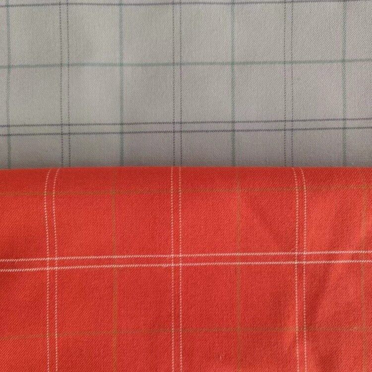poly rayon yarn dyed check fabric 2