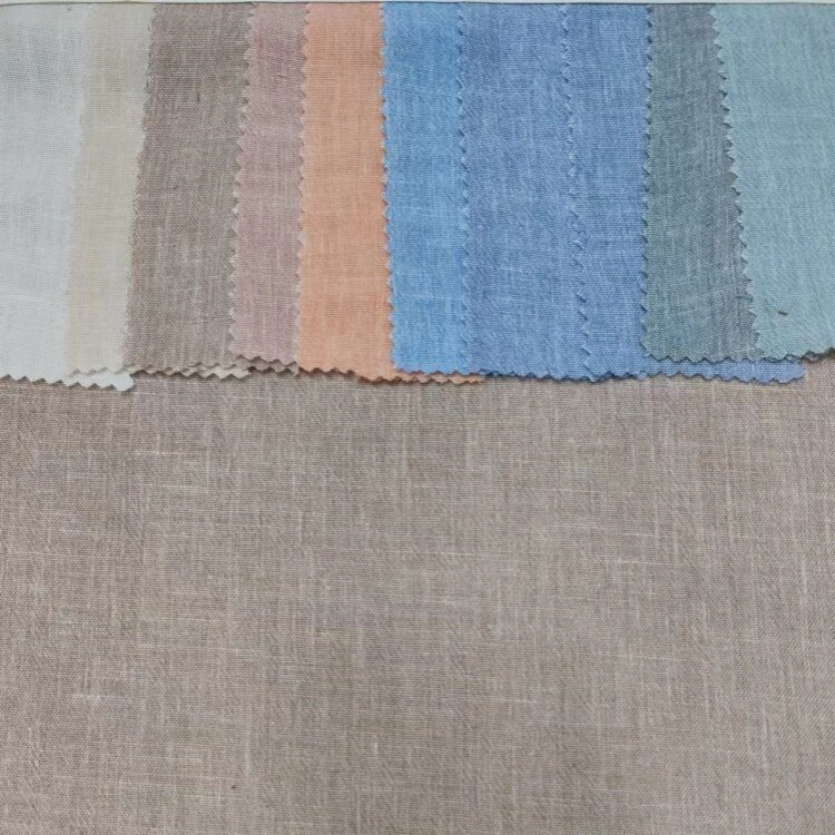 Poly Zweifarbiger Stoff in Leinenoptik