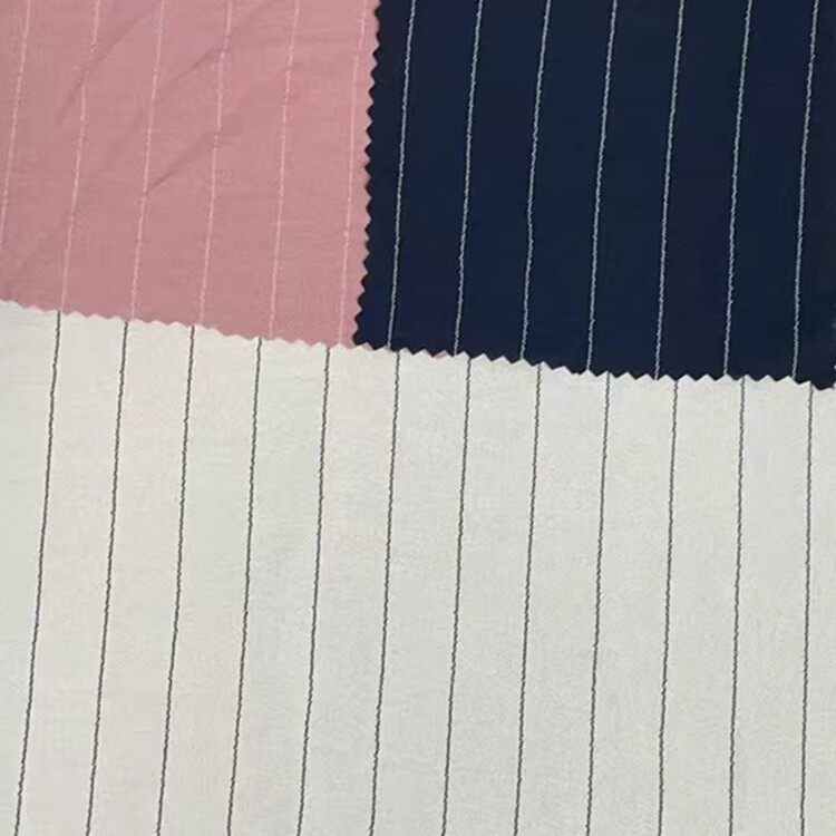 poly woven cey striped fabric 2