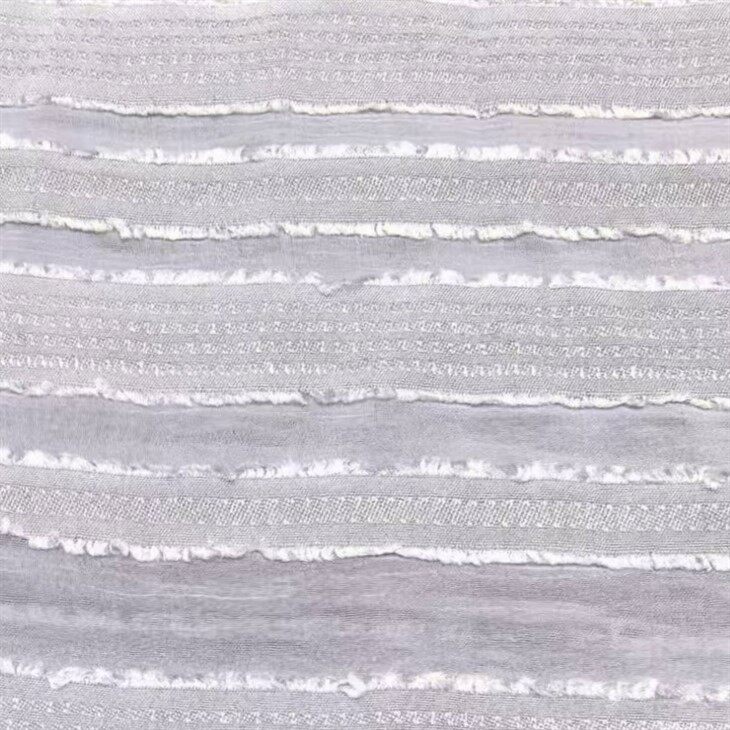 Polyester skåret blomsterstribe stof