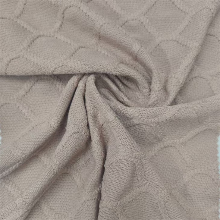 Djamant tad-djamanti tal-poliester Drapp Jacquard maħdum
