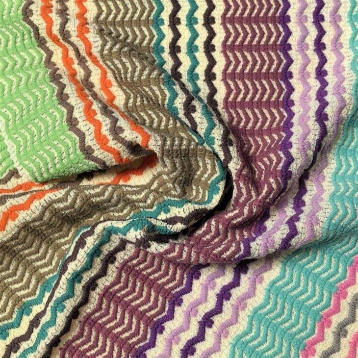 Polyester Spandex Colored Crochet Fabric