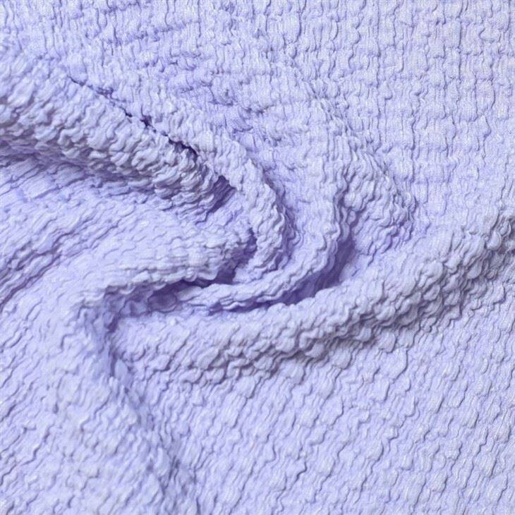 Polyester Spandex Crepe Bubble Knit Fabric