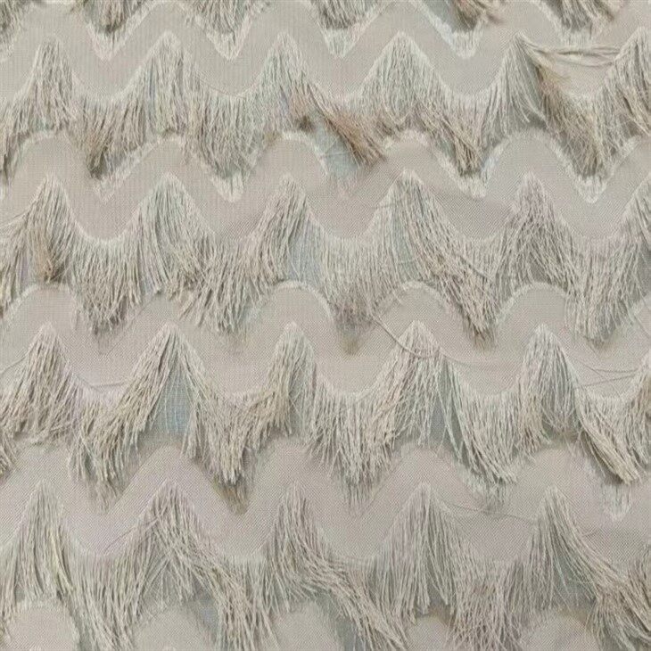 Polyester Tassel Jacquard Fabric suppliers