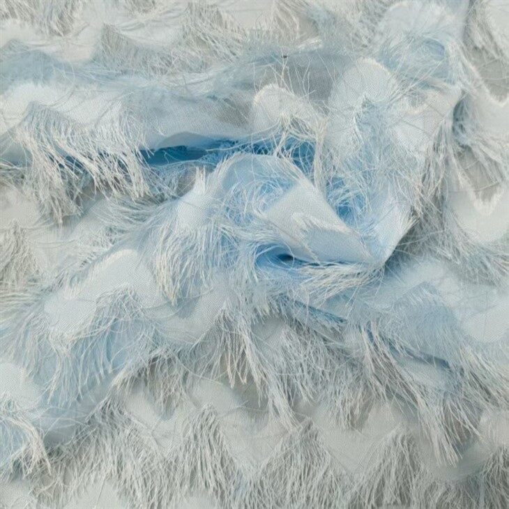 Polyester Tassel Jacquard Fabric factory